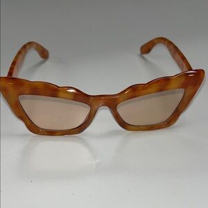 Free People Brown Cat-Eye Lite Tinted Sunglasses